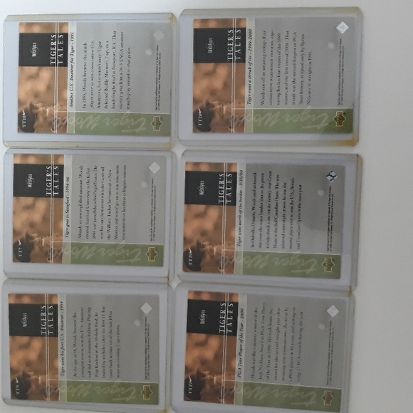 Tiger Woods Upper Deck Golf Cards (6) - Picture 2 of 2